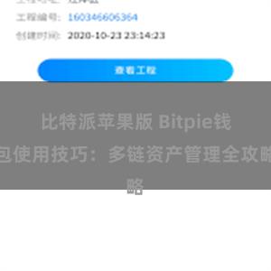 比特派苹果版 Bitpie钱包使用技巧：多链资产管理全攻略