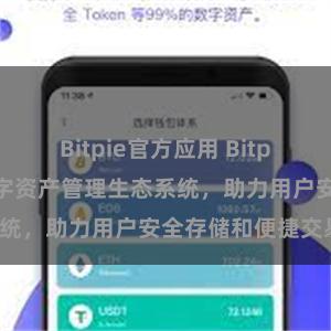 Bitpie官方应用 Bitpie钱包：打造数字资产管理生态系统，助力用户安全存储和便捷交易。