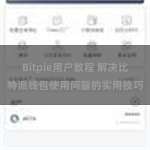 Bitpie用户教程 解决比特派钱包使用问题的实用技巧