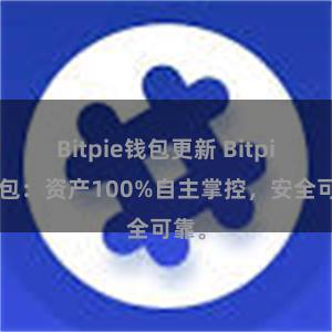 Bitpie钱包更新 Bitpie钱包：资产100%自主掌控，安全可靠。