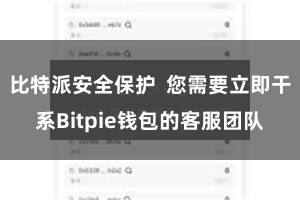 比特派安全保护  您需要立即干系Bitpie钱包的客服团队